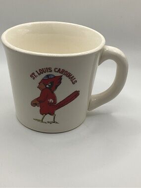 vintage white ceramic St. Louis Cardinals coffee mug
